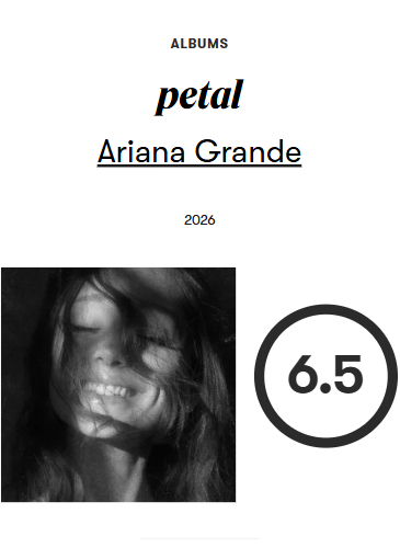 【大家怎么看？】Pitchfork给Ariana Grande 新专辑『peta