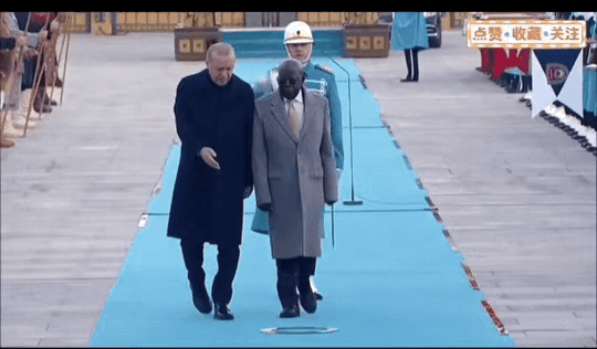 尼日利亚总统在土耳其总统欢迎仪式上不慎摔倒！
 
前一秒还在威严检阅仪仗队，后一