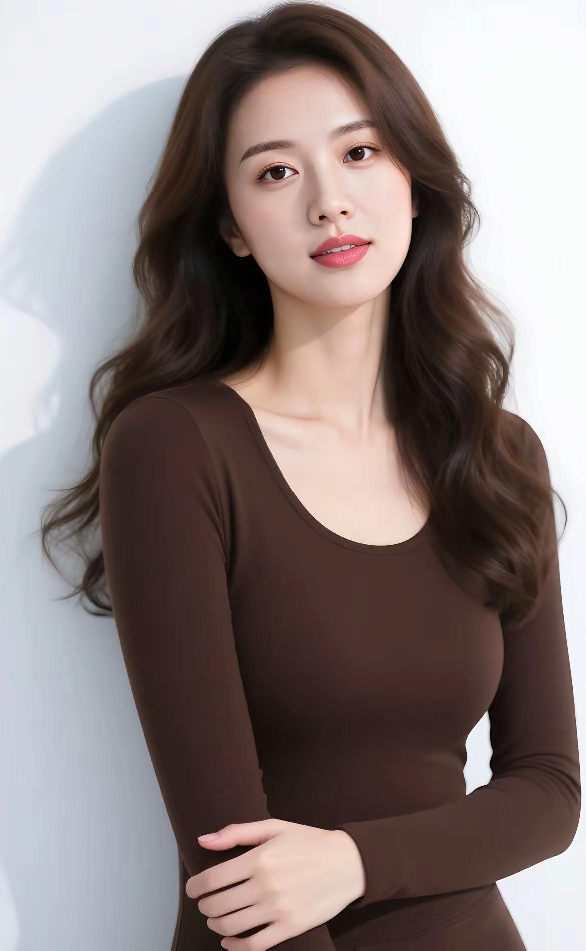 优雅气质，深棕色长袖上衣，尽显女性魅力什么样的穿搭可以成为气质女神?