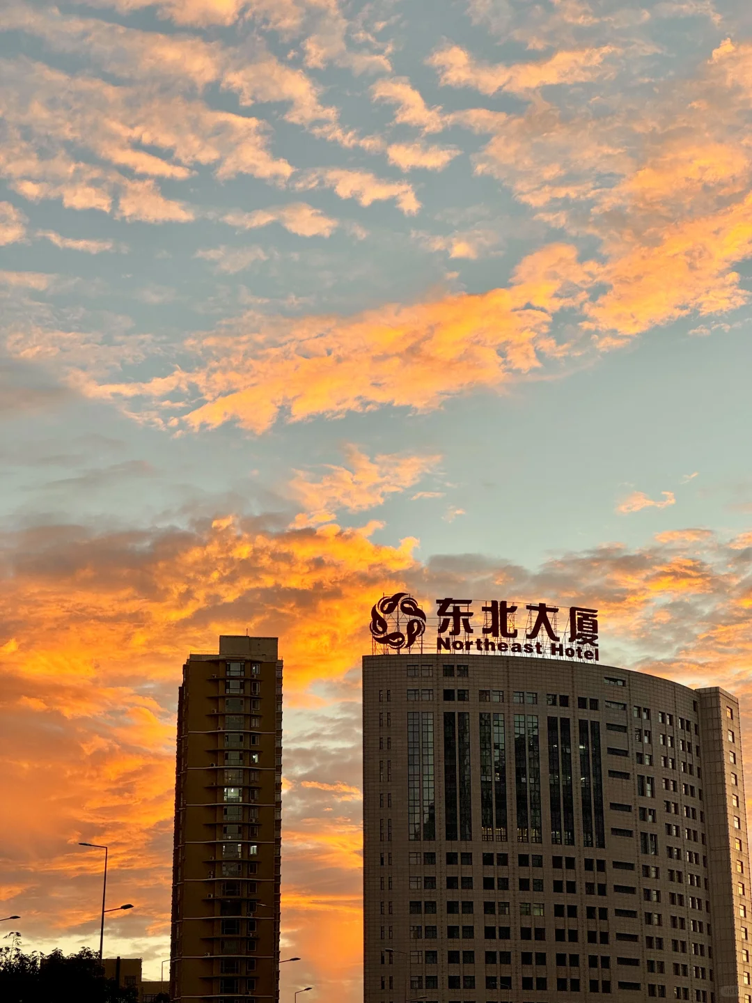 沈阳今天的晚霞