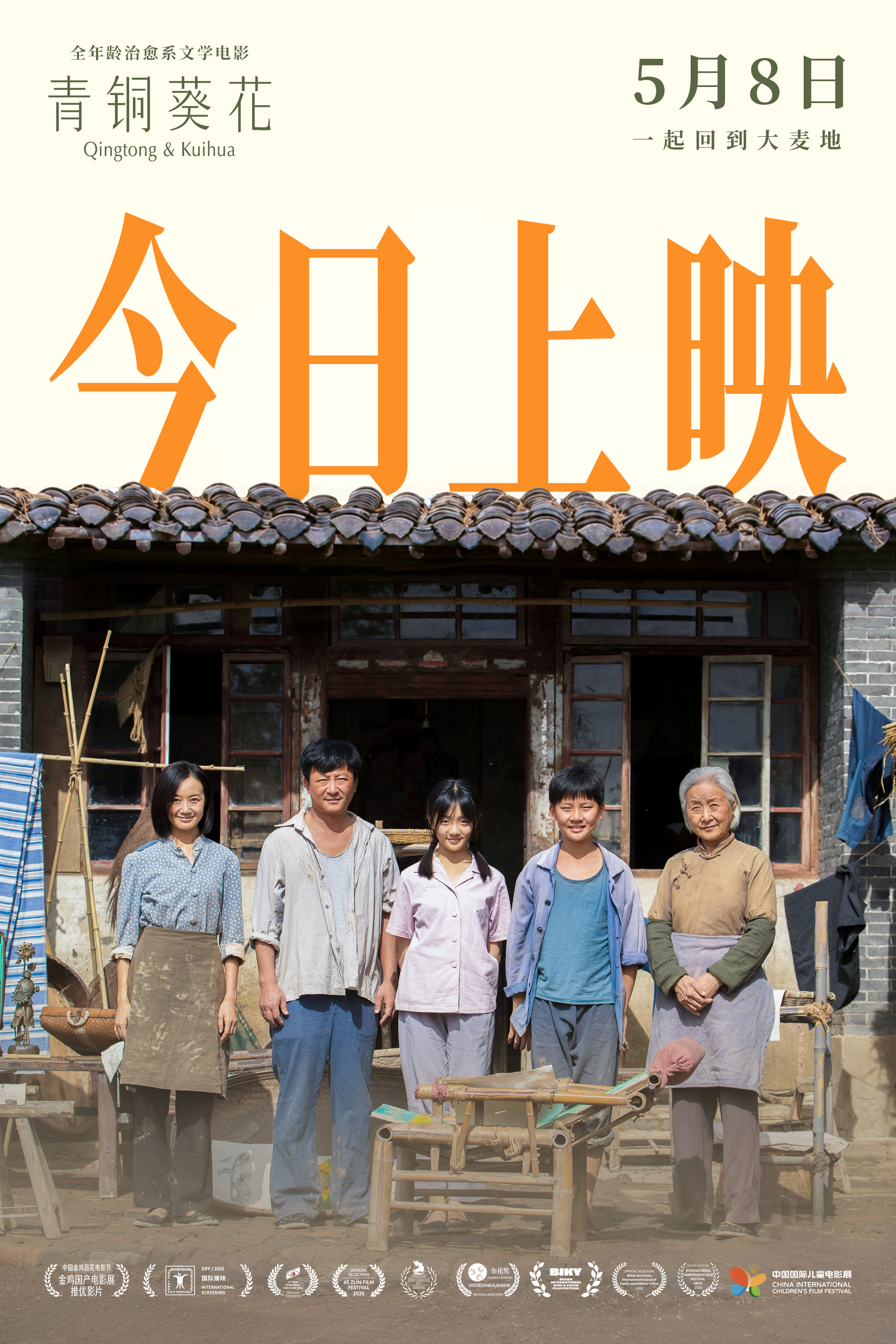 电影青铜葵花今日上映  童年里的美好时光历历在目，葵花田地，芦苇荡，还有小田河边