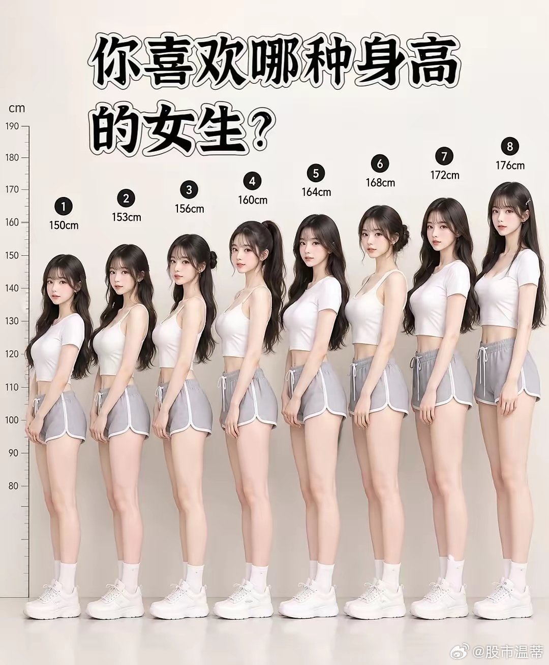 你喜欢哪种身高的女生？评论区见 ​​​