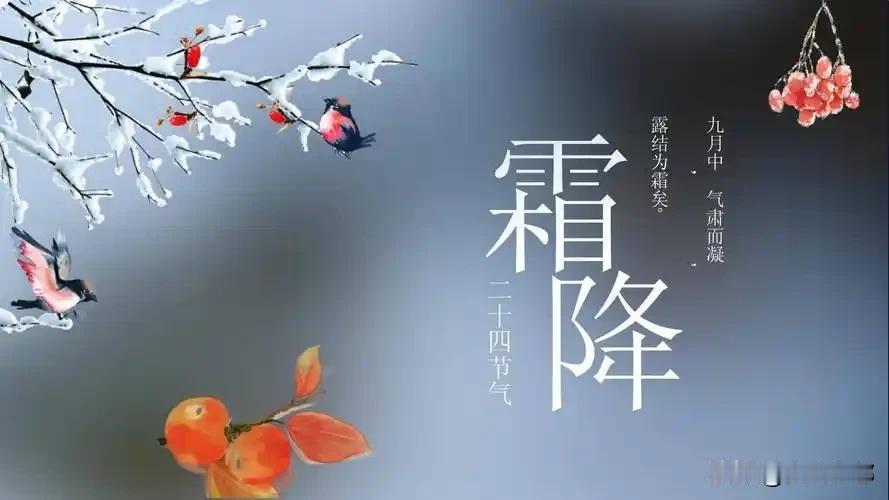 “上午霜降冻死牛，下午霜降穿单衣”，今年霜降在几点？有啥说法
 
霜降水返壑，风