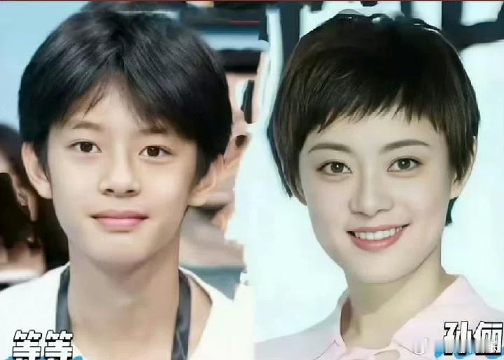 孙俪儿子画个妆直接能演甄嬛了 孙俪儿子等真的是妈妈的精致复刻版，眉眼和笑容都完全