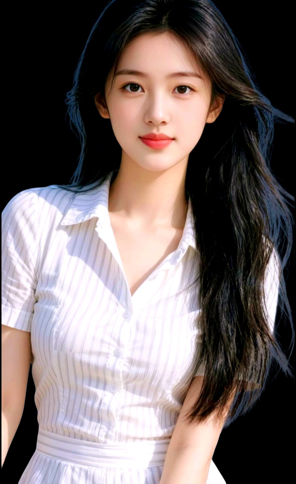 清新自然，白衬衫女孩的夏日风情女生穿搭如何又飒又美 气质短袖衬衣女 衬衫女孩穿搭