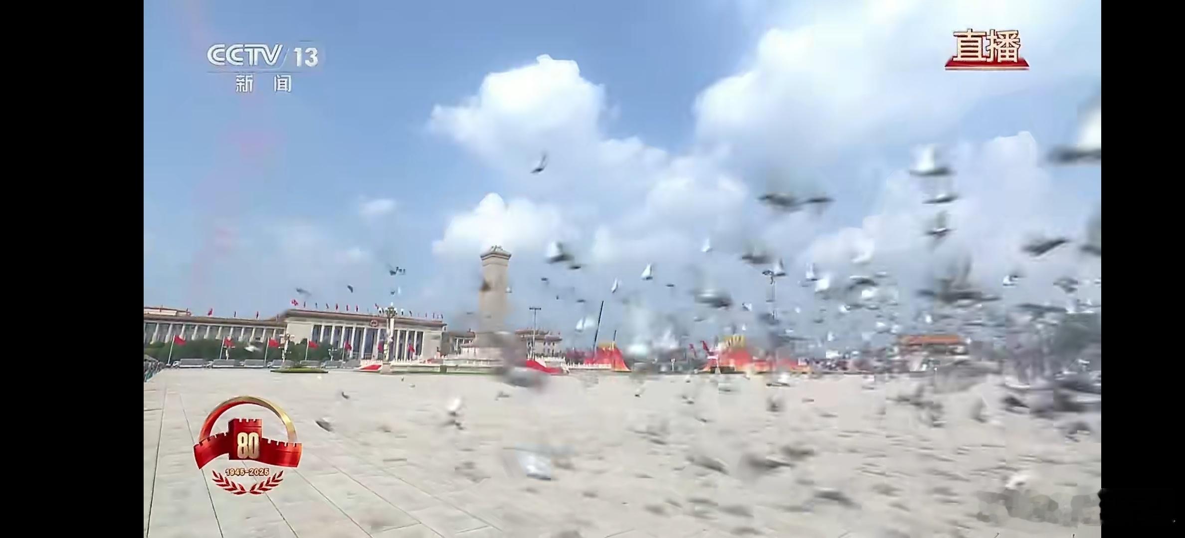 九三阅兵放飞和平鸽 这个环节满分，证明我们是真心希望世界和平。东风61 导弹是震