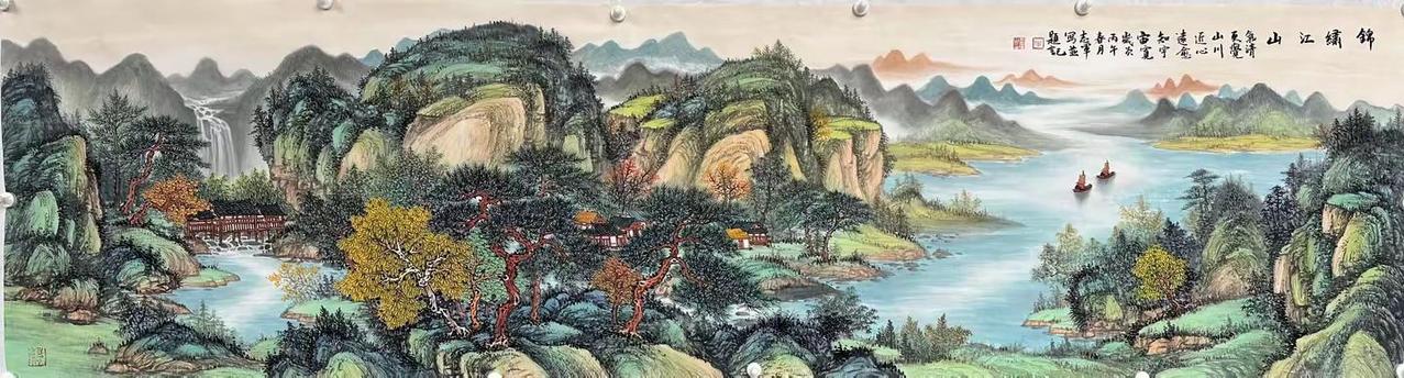 六尺对开。美协山水创作者中心 创作灵感 山水作品 名家笔下的山水 山水画欣赏 尺