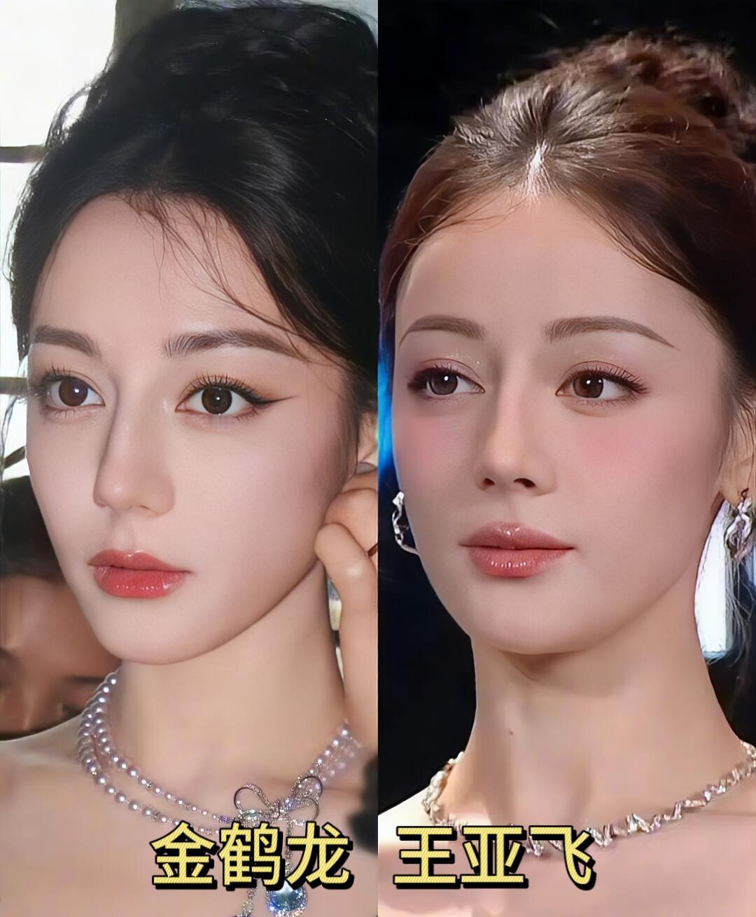你觉得金鹤龙和王亚飞，谁画的女明星更出彩❓迪丽热巴/杨紫/古力娜扎/赵露思 ​​