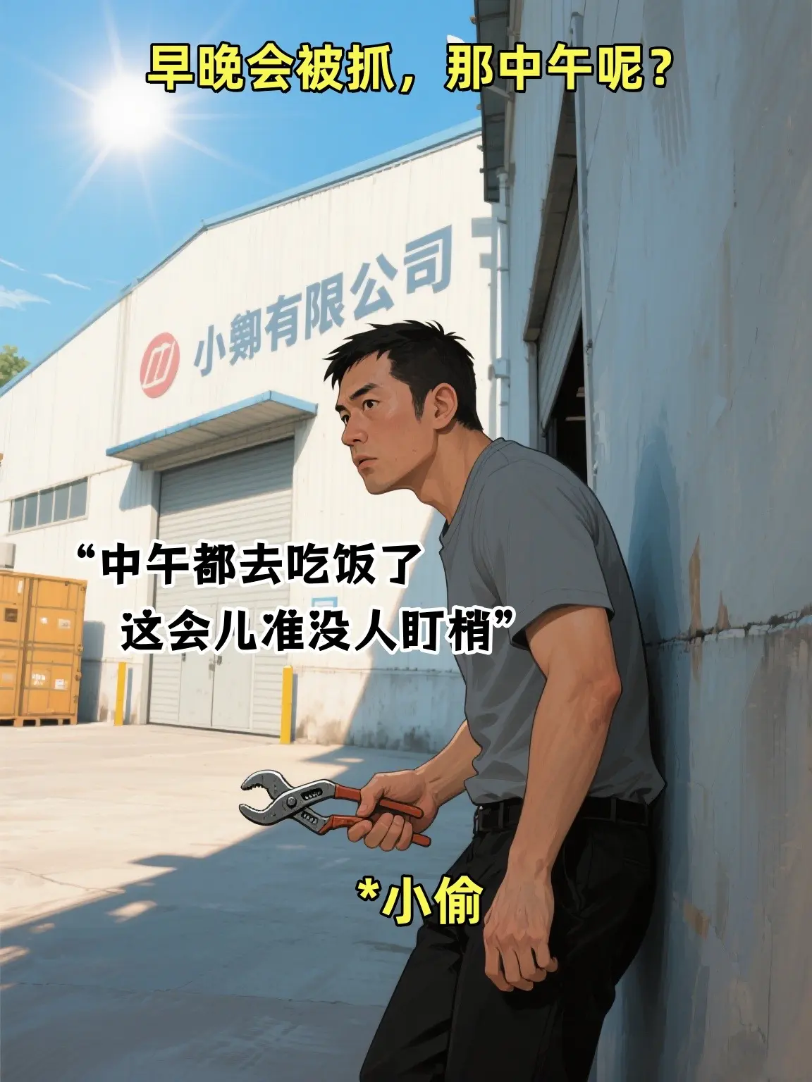 小偷：早晚会被抓，那中午呢？