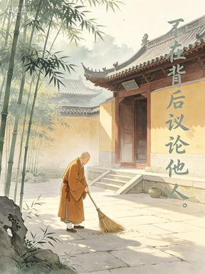 ✨ 每日一善，守好分寸就是积德 ✨
1️⃣ 别在背后论人是非
老话常说 “纸包不