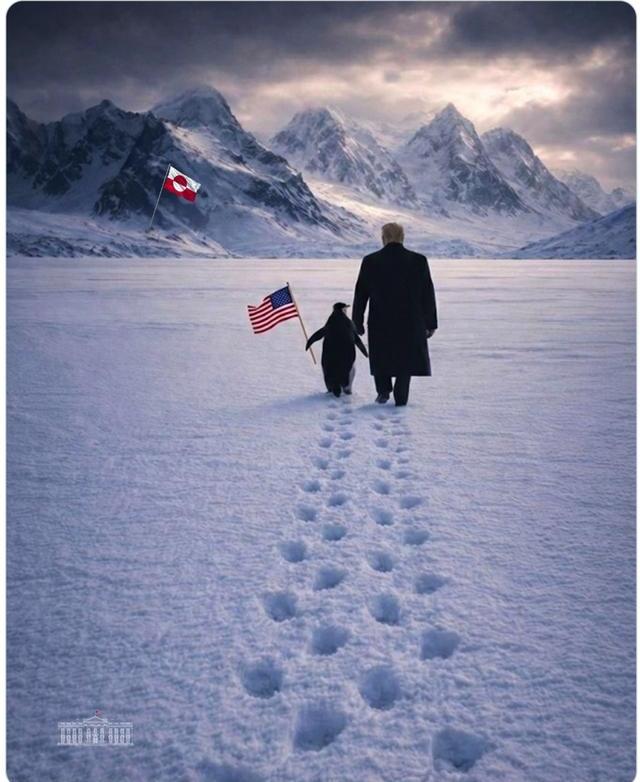 2026年的1月份，白宫发布了一张《拥抱企鹅》的图片。图片中，特朗普与一只企鹅?