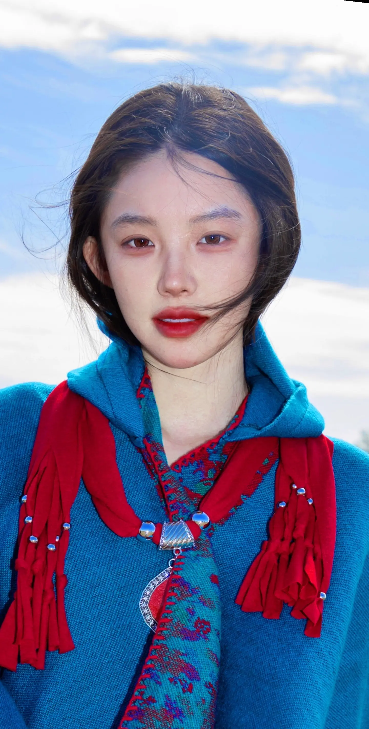 一张图将草原记住 草原的风吹红了脸