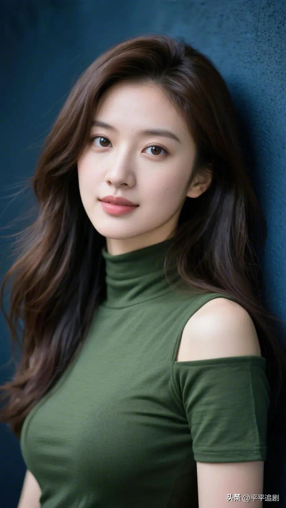 墨绿裁成衣，露肩藏温柔，眸光流转间，皆是不动声色的雅致。
中年女性精致感 轻熟女