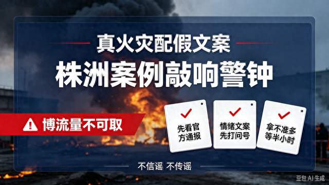 拿真火灾编假消息博流量！株洲这案例，所有人都该看看