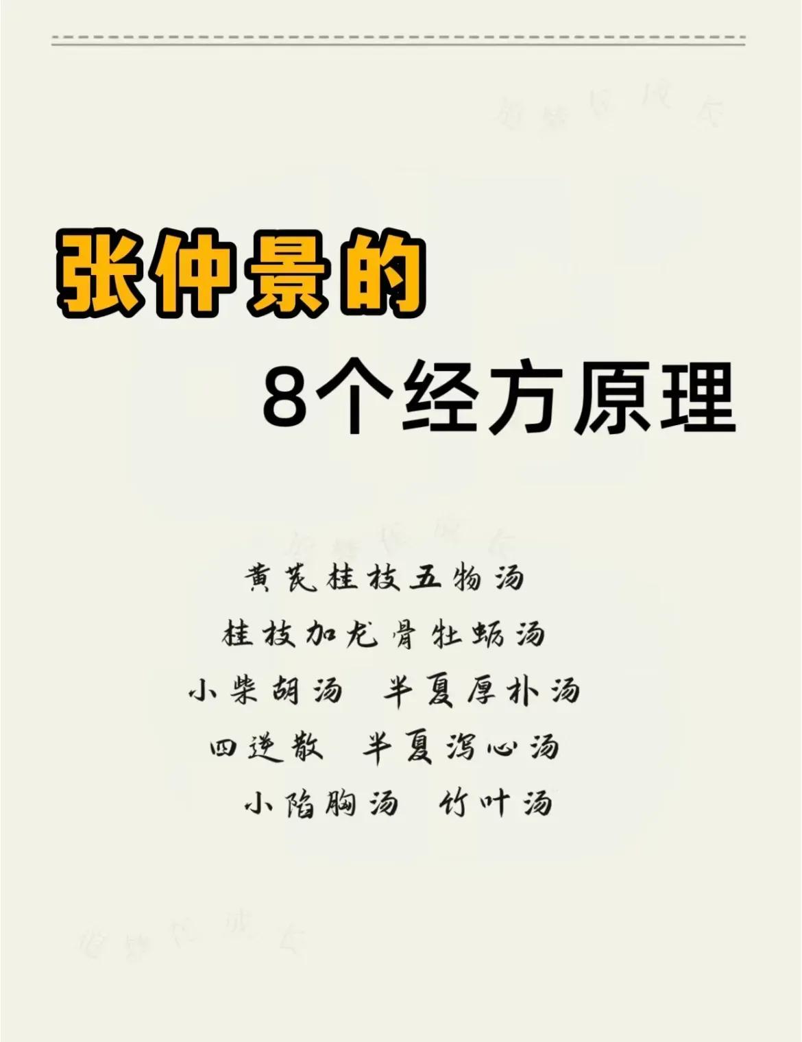 你是否对中医的经方感到好奇呢？今天，我们将一起探讨圣手张仲景的八个常用经方的图形