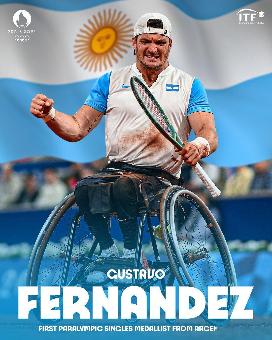 来自潘帕斯的雄鹰🇦🇷古斯塔沃·费尔南德兹成为南美洲，也是阿根廷首位残奥会#轮