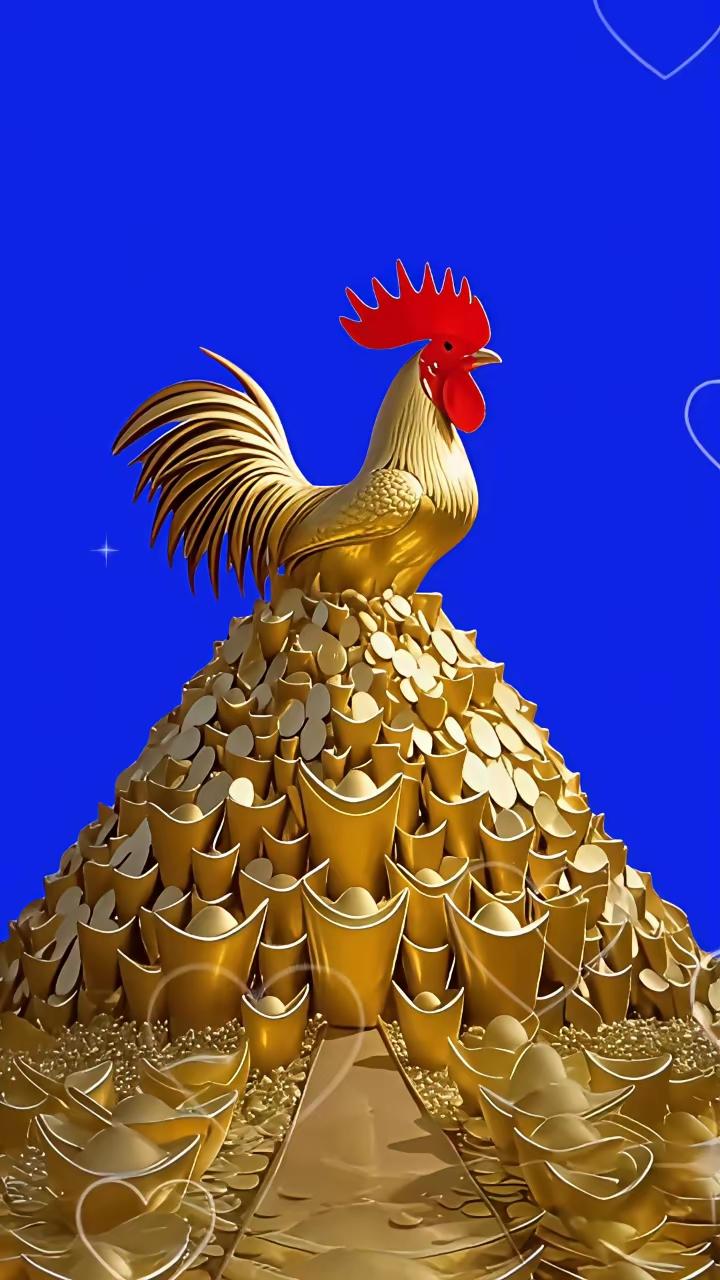 金鸡报喜，富贵吉祥！🐔💰🎉