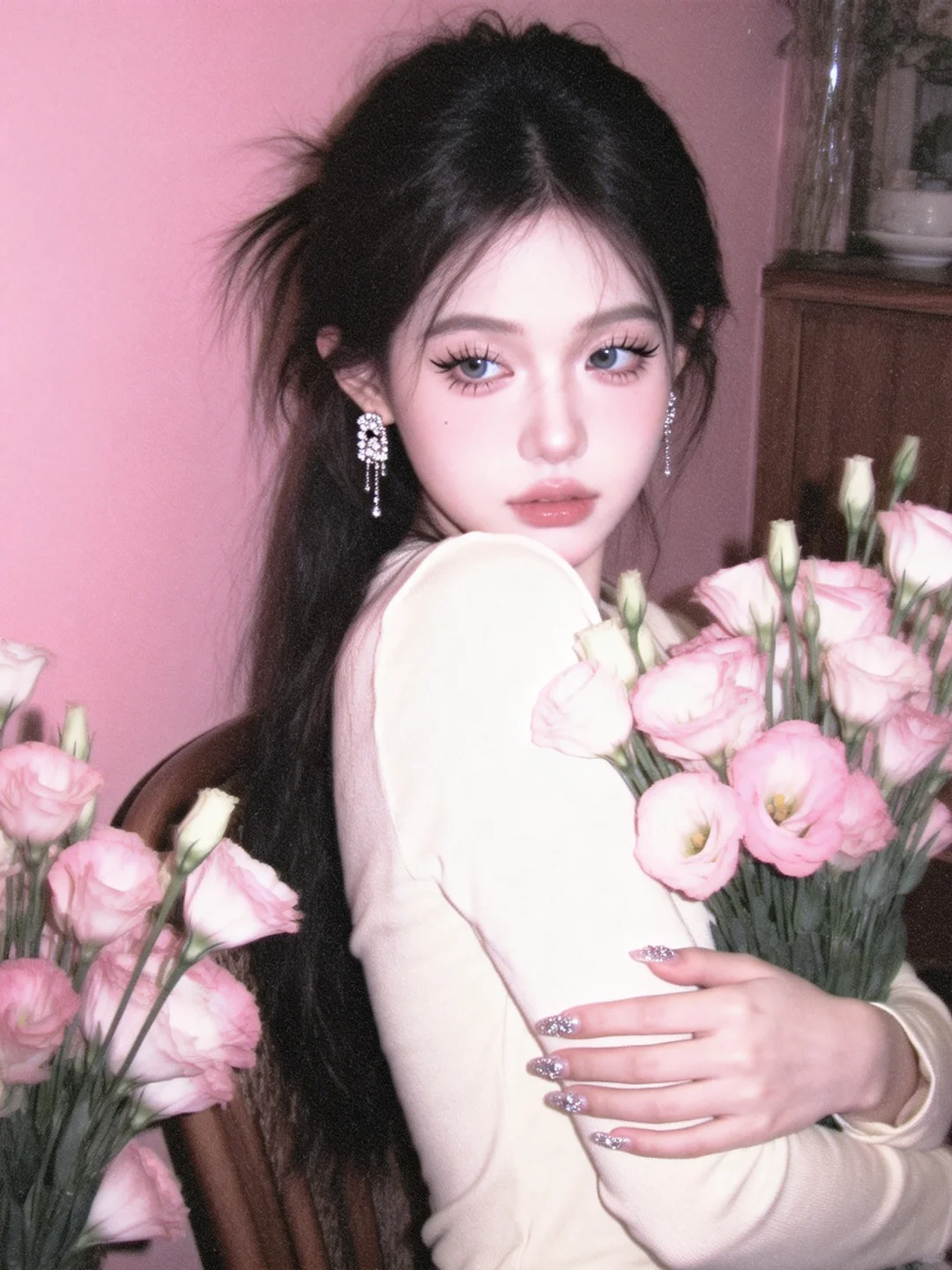 0 成本💐 粉调温柔花束写真