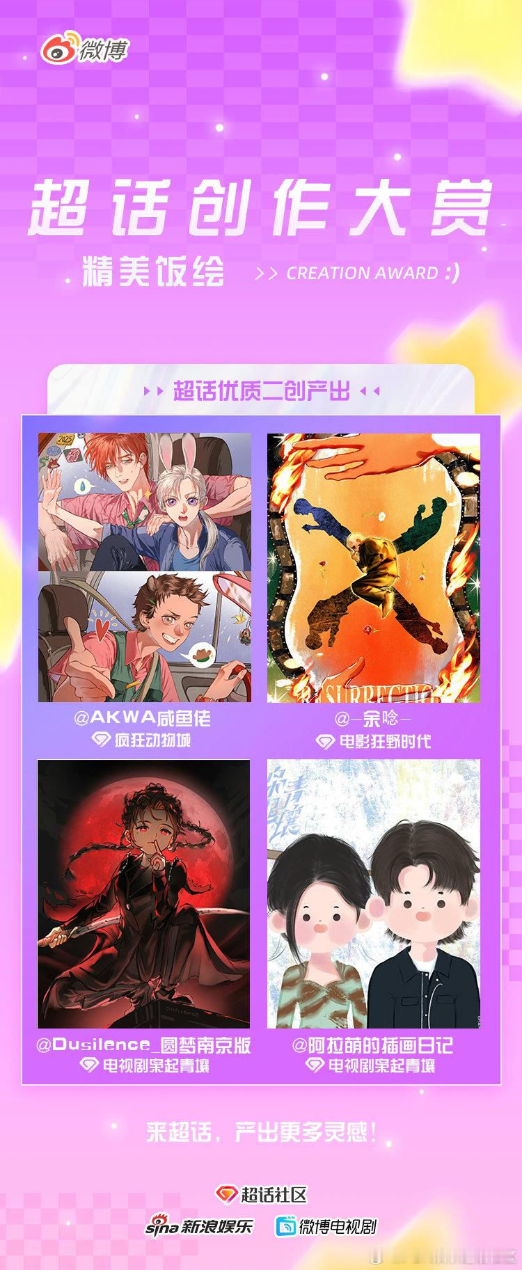 超话追更日记超话创作大赏 影视综超话高光产出合集来啦精美饭绘、高能剪辑、氛围截修