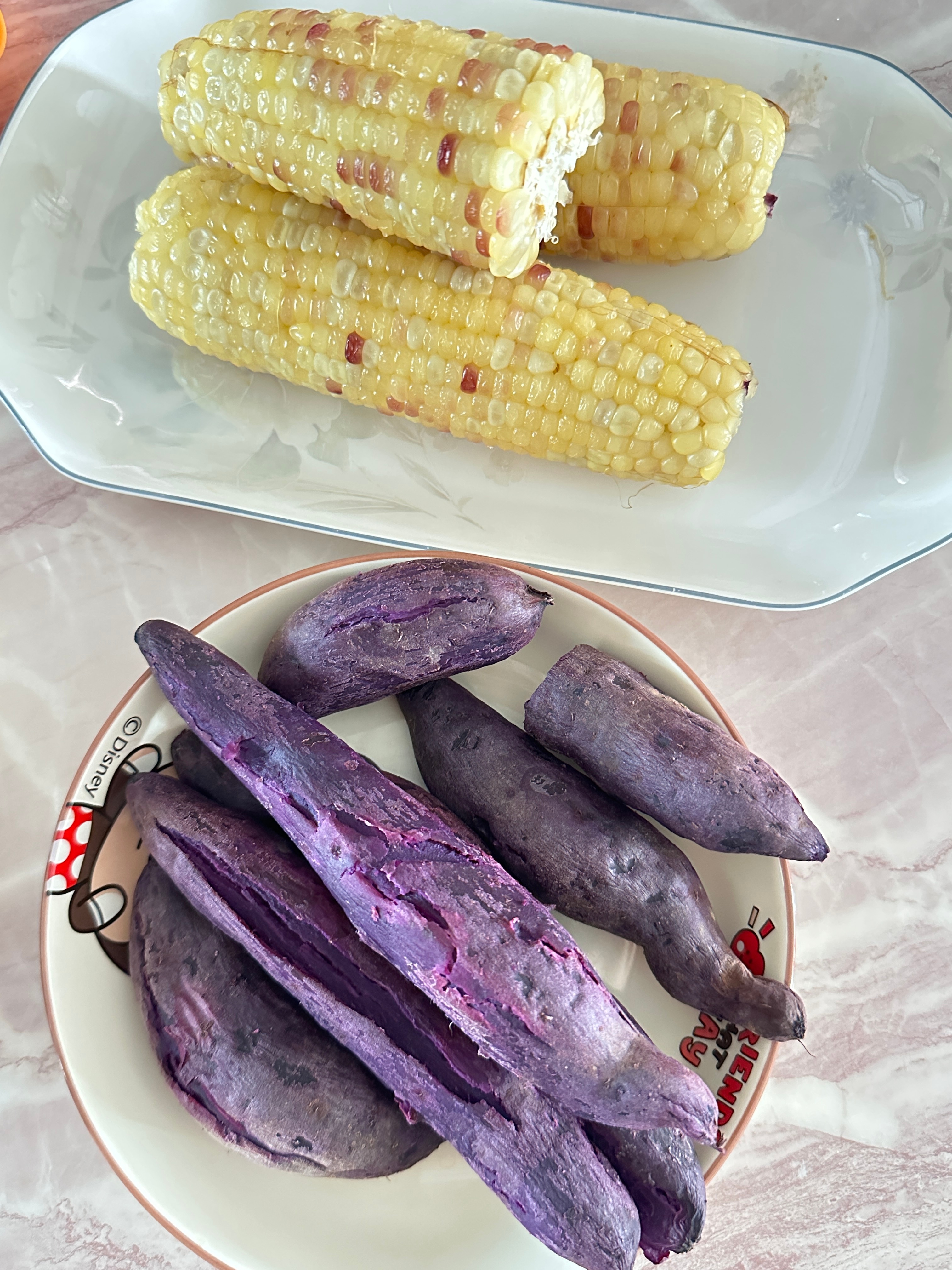 吃点玉米🌽紫薯中午看花少第二期陪看记邓为花儿与少年8 [手指比心]邓为花儿与少
