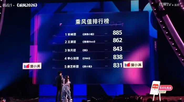 今年浪姐的神级舞台出现了《乘风2026》四公舞台上，李心洁、徐梦洁、庄法、何宣林
