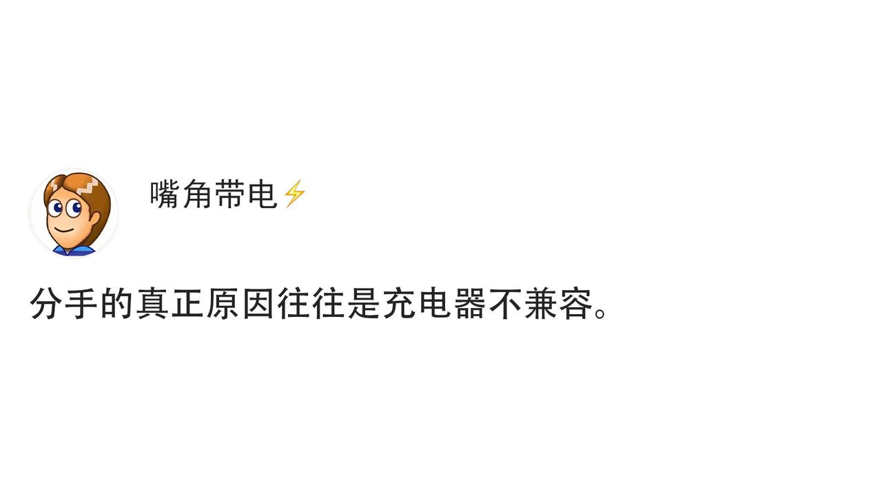 分手的真正原因是充电器不兼容