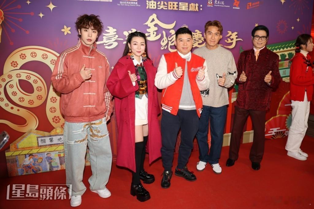 馬國明昨晚（28日）到廟街出席TVB直播節目《喜迎金蛇慶豐年》，他指剛與老婆湯洛