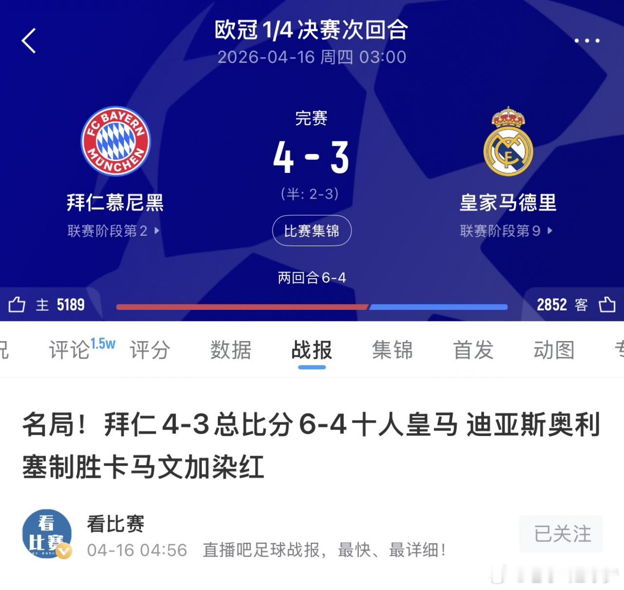 皇马在欧冠1/4决赛次回合对阵拜仁慕尼黑的比赛前，曾向每名球员开出50万欧元的税
