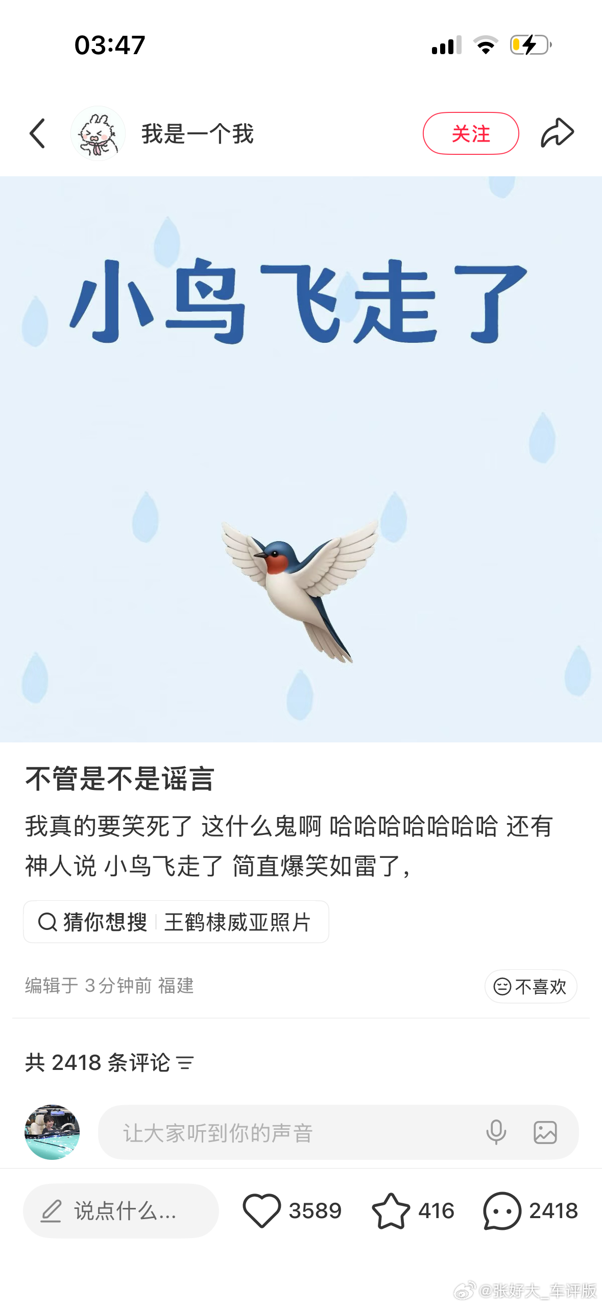 我就知道我要因为自己的缺德付出代价！大半夜的看缺德小鸟笑话笑精神了。今夜睡眠注定