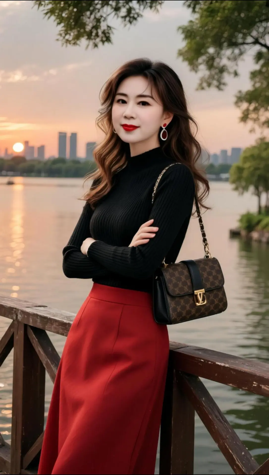 AI湖畔氛围感写真 ai创作