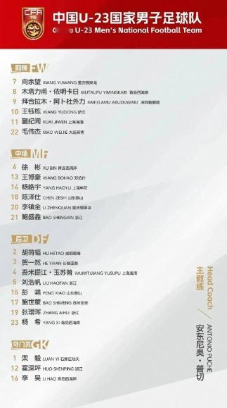 韩乔生谈国足U23亚运会大名单国足U23亚运会大名单中国男足 U23亚运名单定了