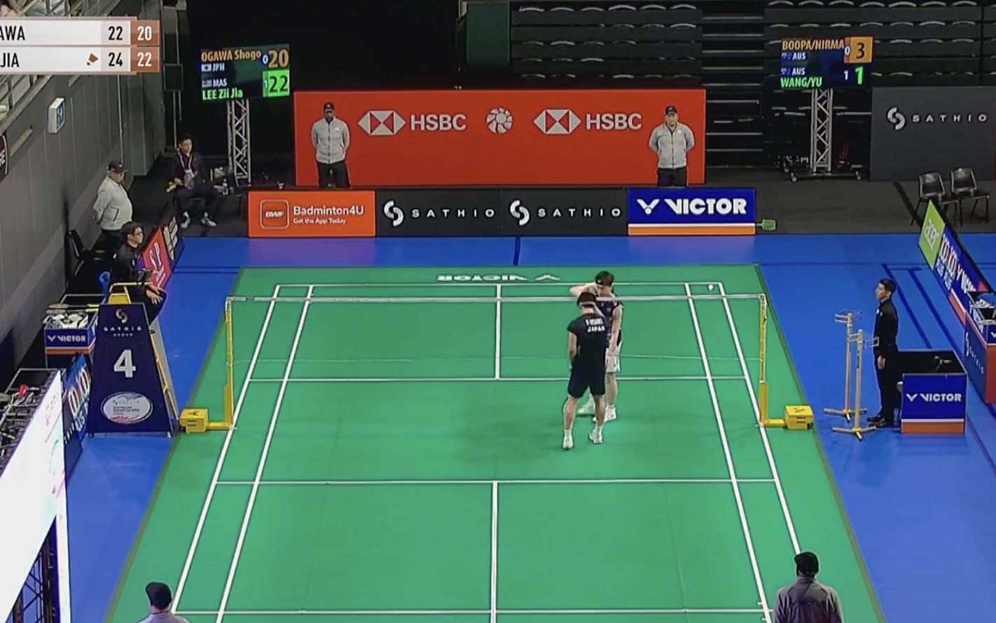 资格赛首轮：李梓嘉🇲🇾 24-22、22-20 🇯🇵小川翔悟资格赛次轮：