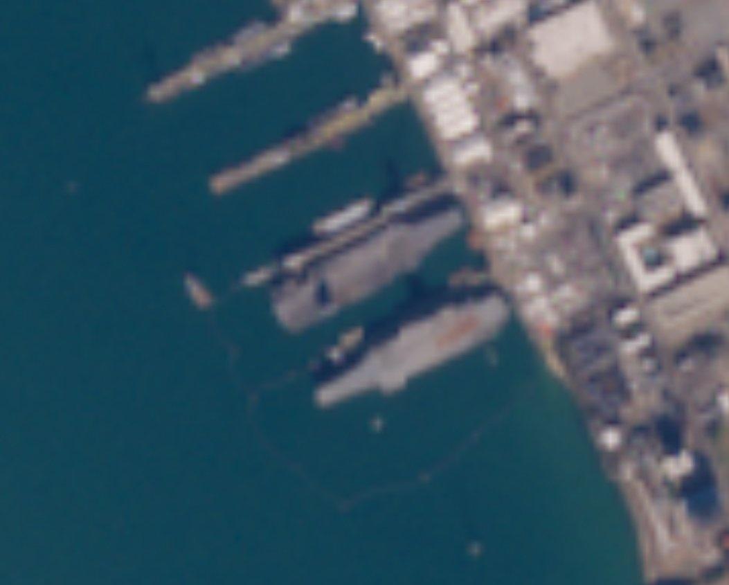 肯尼迪号航母(CVN-79)近期的卫星图，甲板上已经干净了，看来应该可以在202