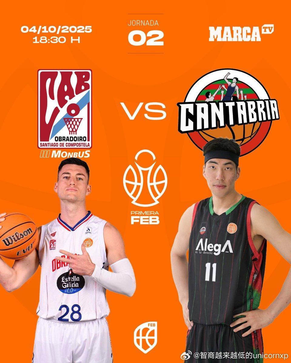 凌晨00:30西乙联赛第二轮Alega Cantabria vs Obradoi