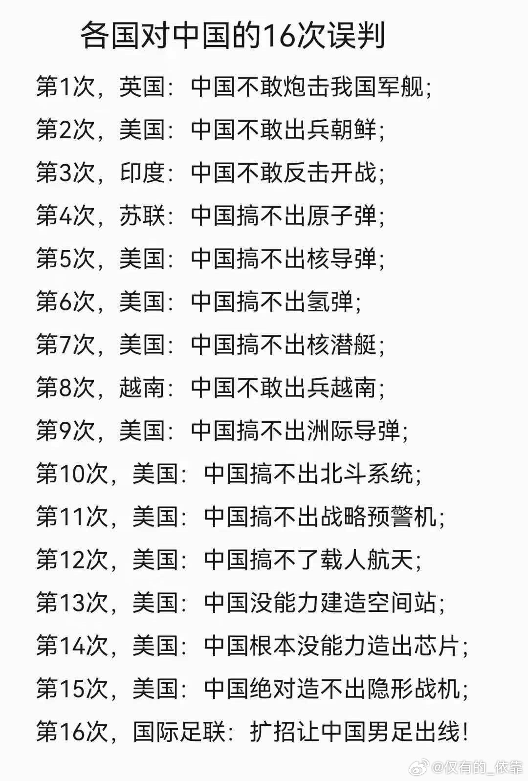 前面十五条证明了专治各种不服，最后一条证明了专治各种自信。日常[超话] ​​​