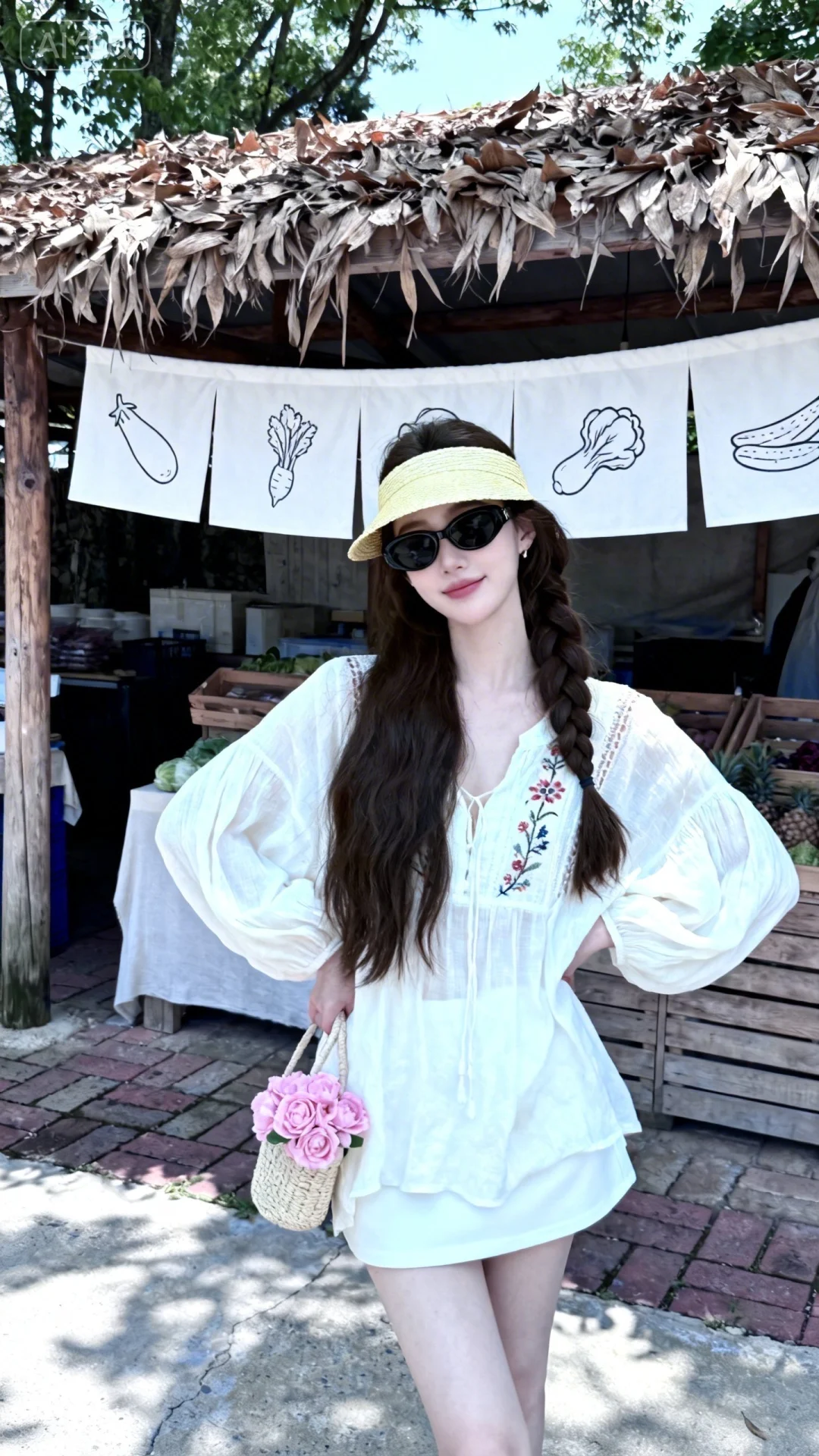 日常快照高质量网红人像，半身照，冷白皮，皮肤白净光滑，脸型精致鼻梁高挺，发丝清晰