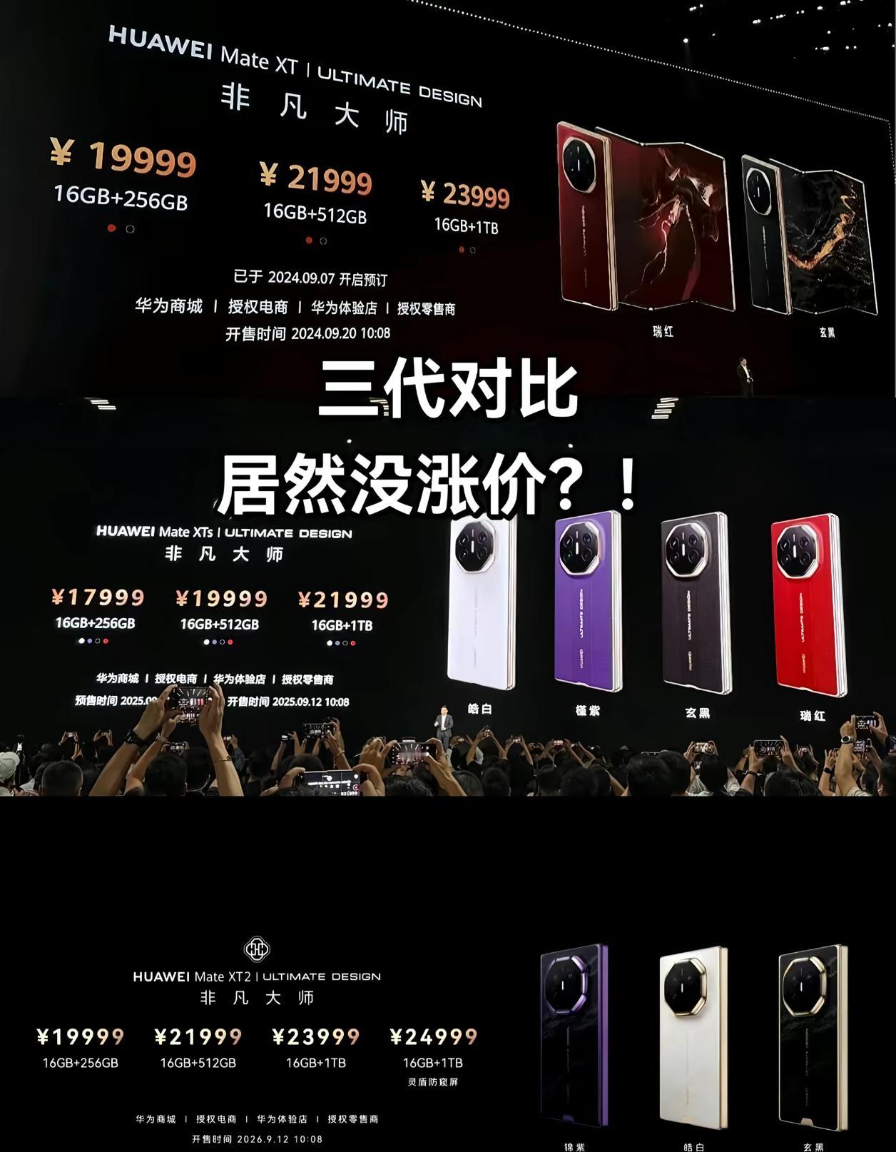 华为折叠屏三代发售价格对比华为