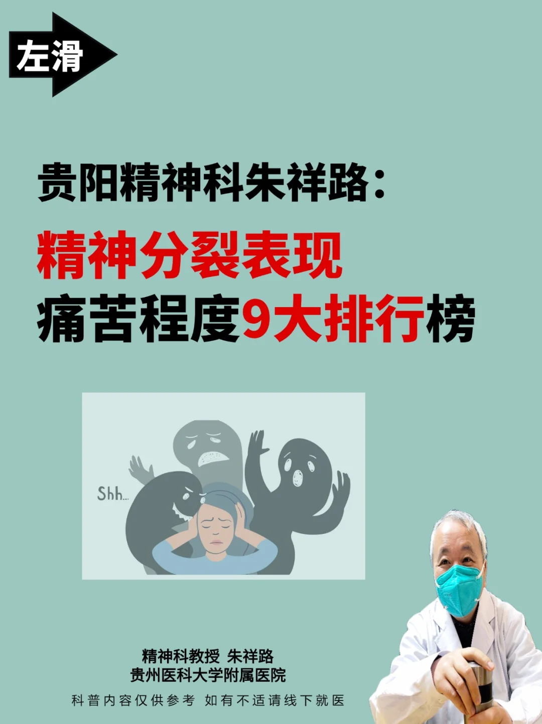 贵阳朱祥路说精神分裂：你认为最痛苦的是…