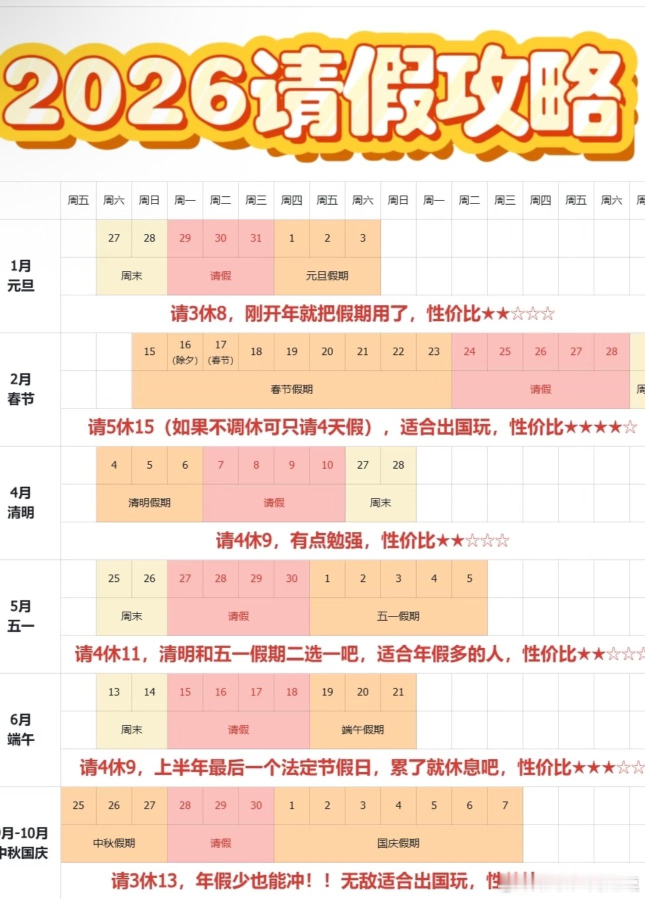 元旦请3休8谁天天研究这玩意儿啊！真行啊！各位注意查收！ 