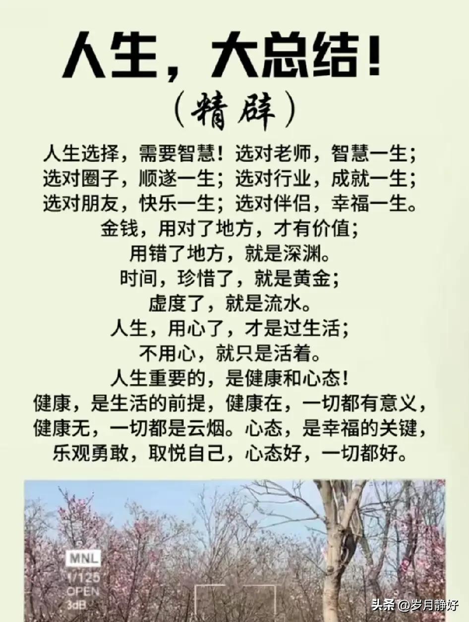 人生就像饺子，岁月是皮，经历是馅。我们必须依靠自己一点一滴的去结垒人生经验，稳步