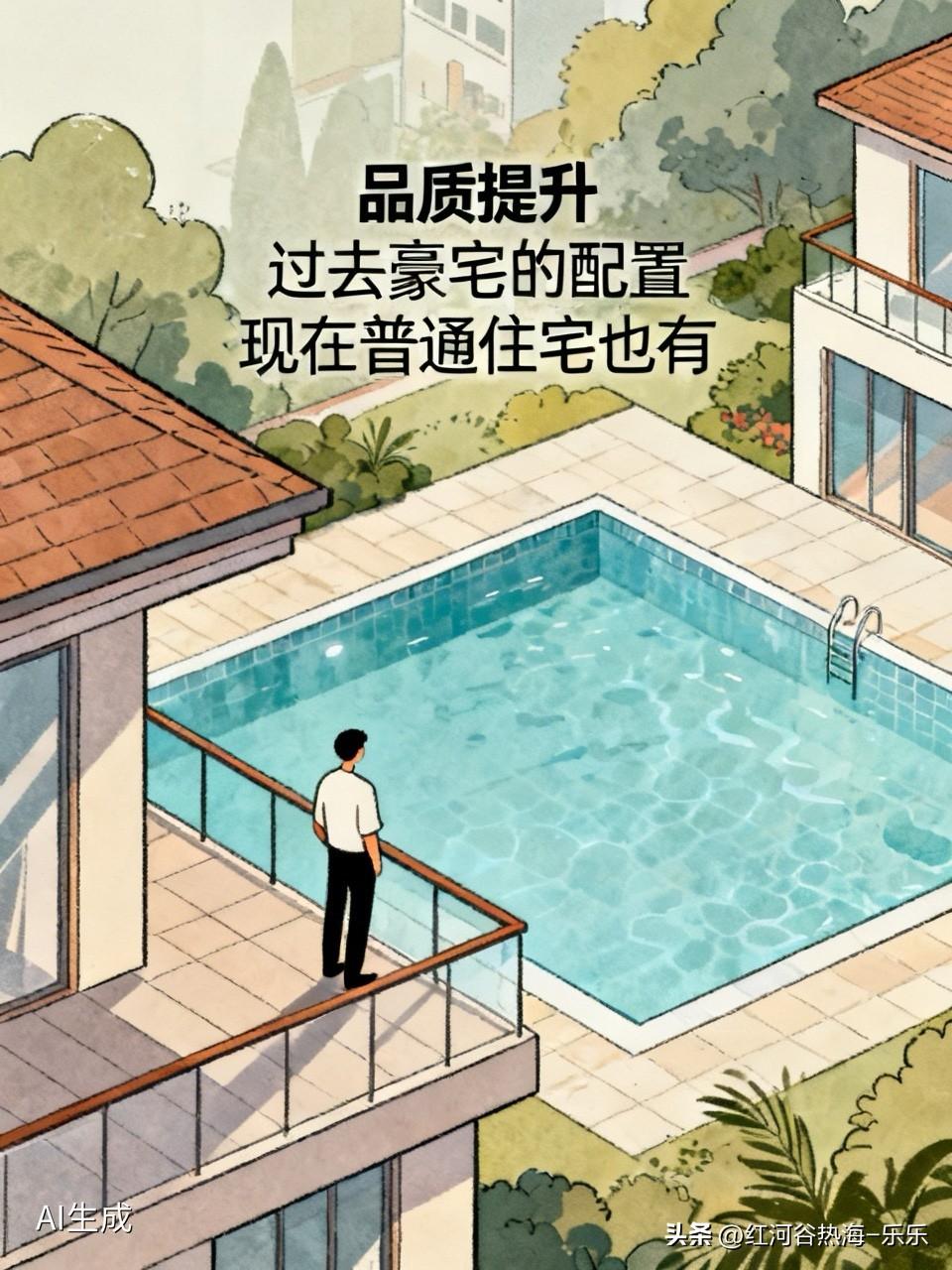 现在新房的品质提升，其实也是把过去豪宅才能有的东西给安排到普通房子上。
让过去买