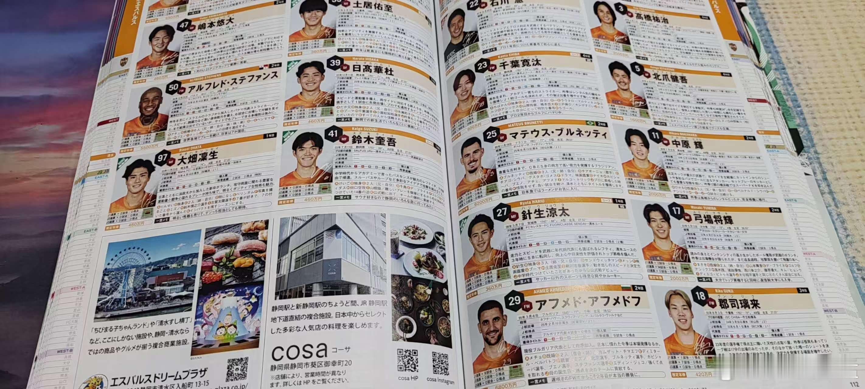 今年J联赛打了有几轮。SPORTS企划出版社的2026赛季选手名鉴，下午安全入手