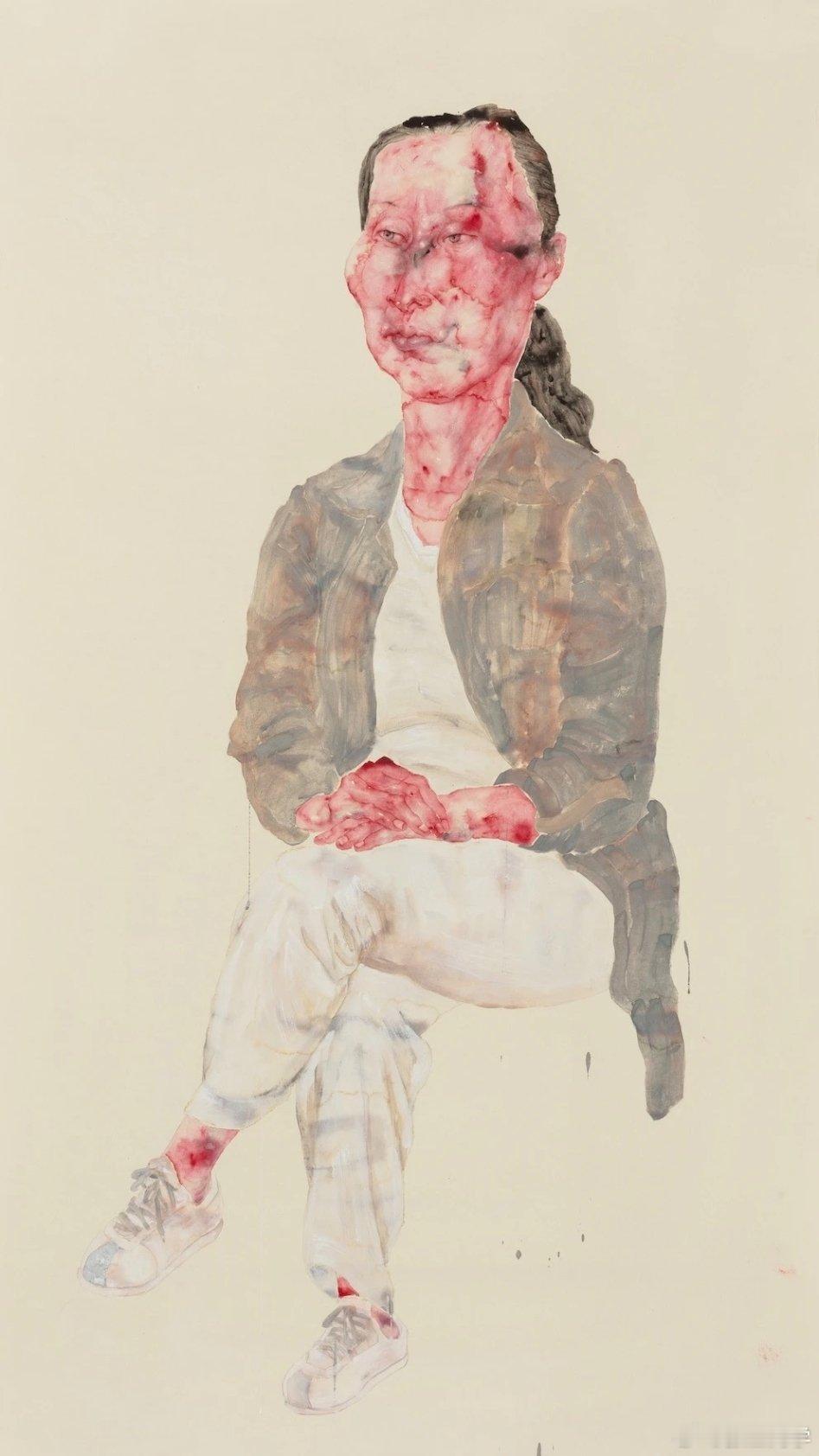 清华美院丁荭教授的个人展作品这在艺术界算什么风格？看得让人毛骨悚然～（⚠️提示: