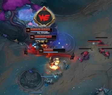 打出0换4完美团战后Shanks亮出了WE队标！t1对战al2025msi202