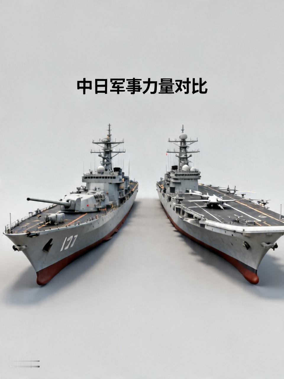 中日军事力量对比，差距颇为显著。中国军队人数约达230万，而日本海上自卫队仅有约