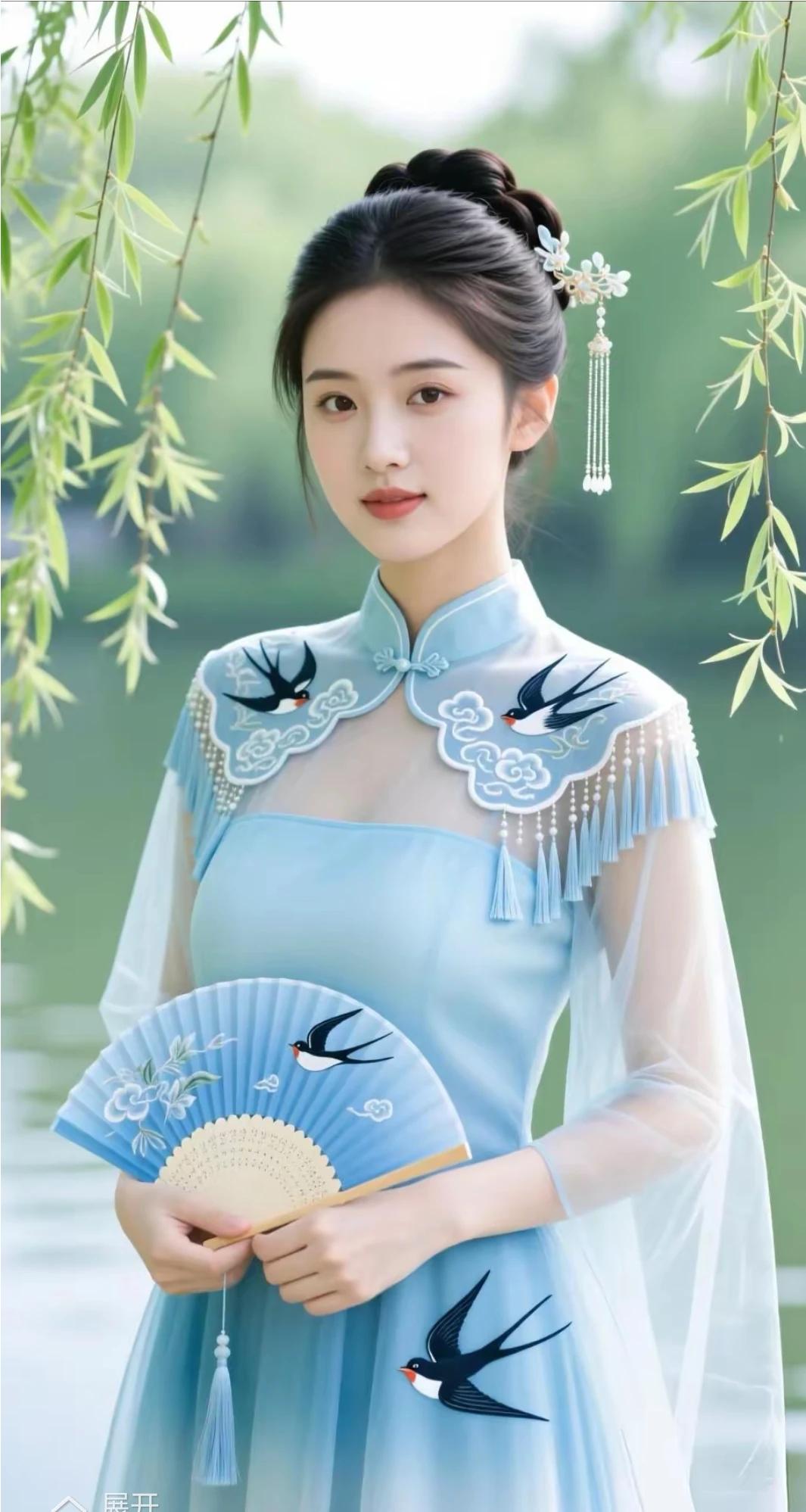 上联：云闲峰愈秀；
下联：雨来群山新。