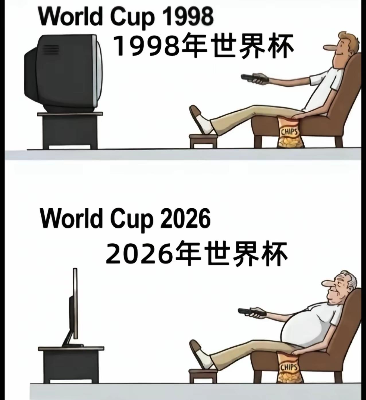 除了1998年我没有薯片之外，其他的都很像。