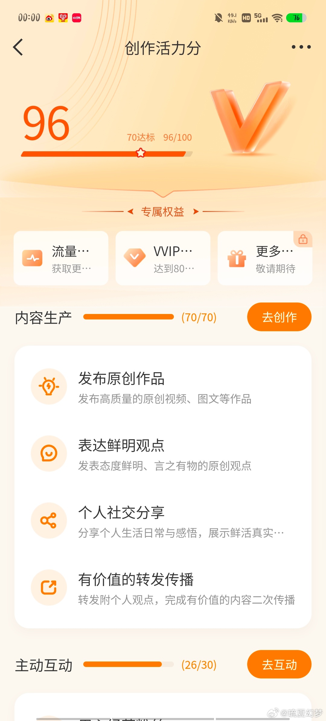 别说，这个创作分还是很好维持的虽然我也不知道咋维持的，但是我还是想说，整这些有啥