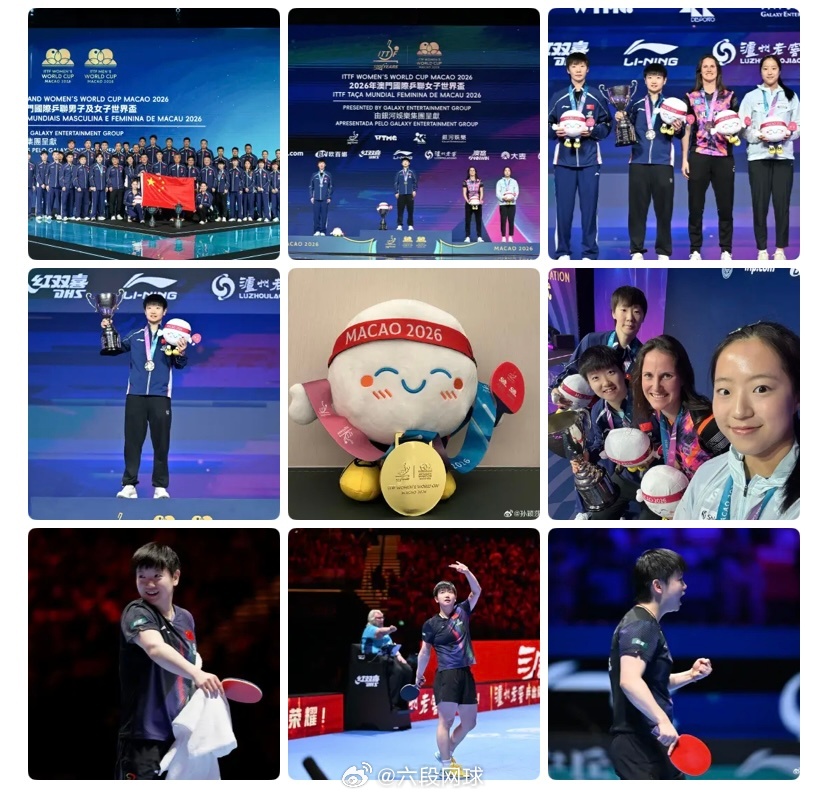 波仔跟着孙颖莎过好日子乒乓球 波仔作为澳门世界杯的吉祥物，连续三年陪伴孙颖莎夺冠