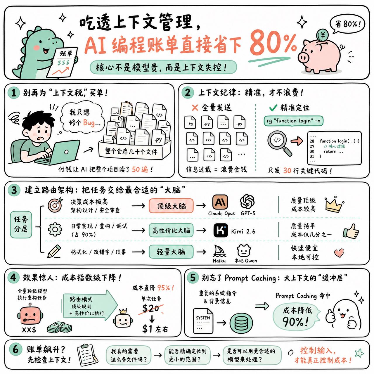 【吃透上下文管理，AI编程账单直接省下80%】

快速阅读：本文揭示了 AI 编